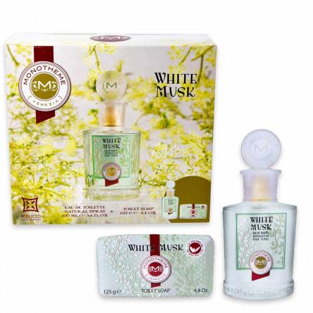 Monotheme white musk edtv 100ml pour femme + perfumed hand soap 125gr