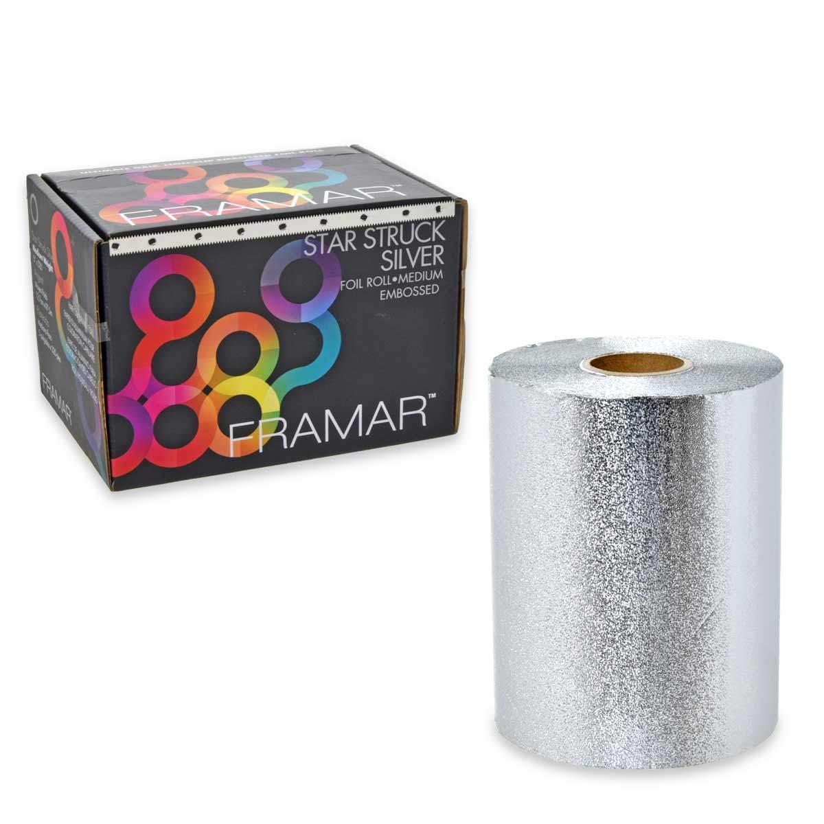 Framar embossed roll aluminium medium silver 12,7 cm x 97,5 mt