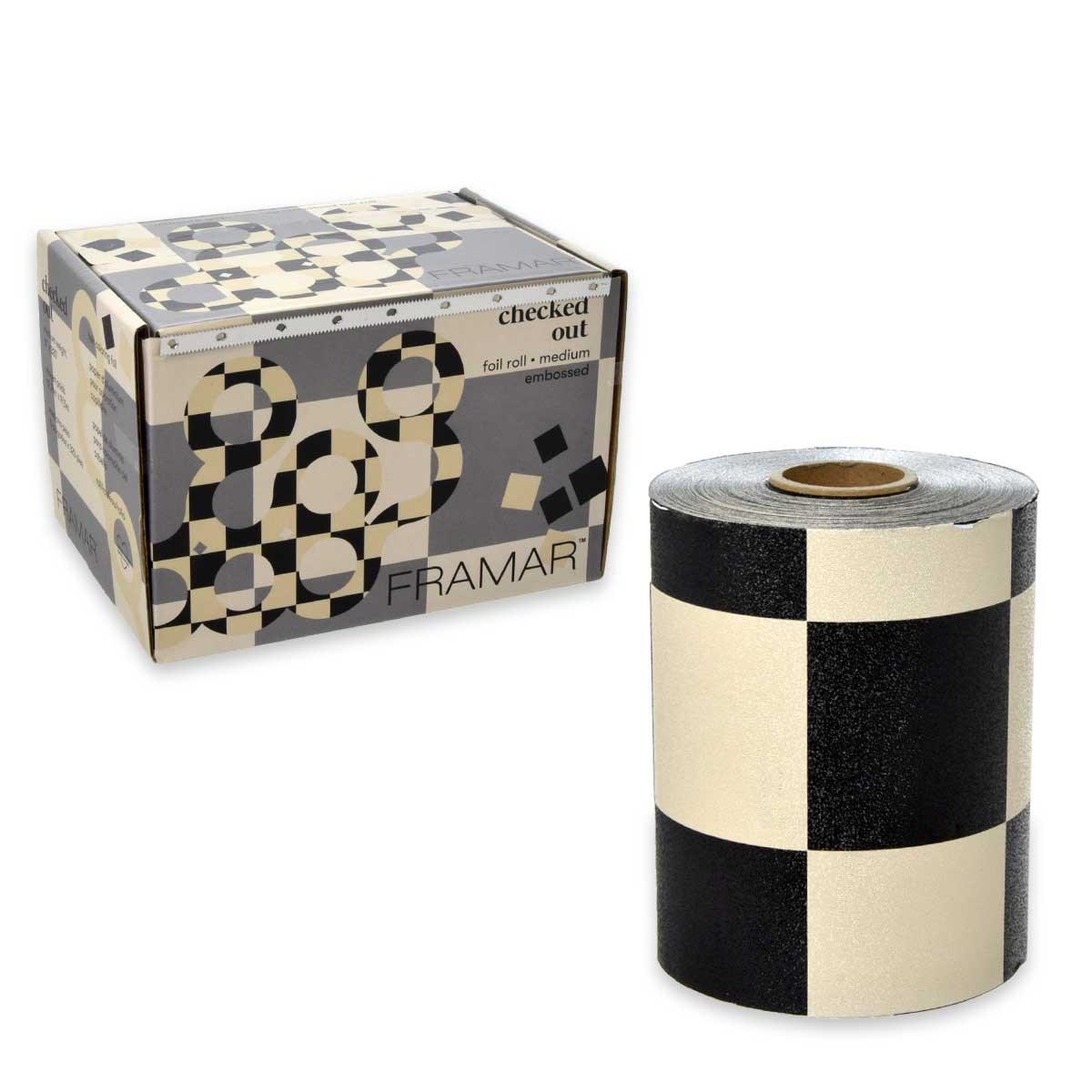 Framar embossed roll aluminium checked out 12,7 cm x 97,5 mt