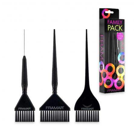 Framar color brush family pack nero 3pz
