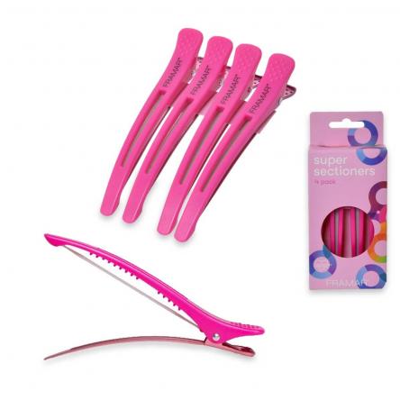Framar clips super sectioners pink 4 pz