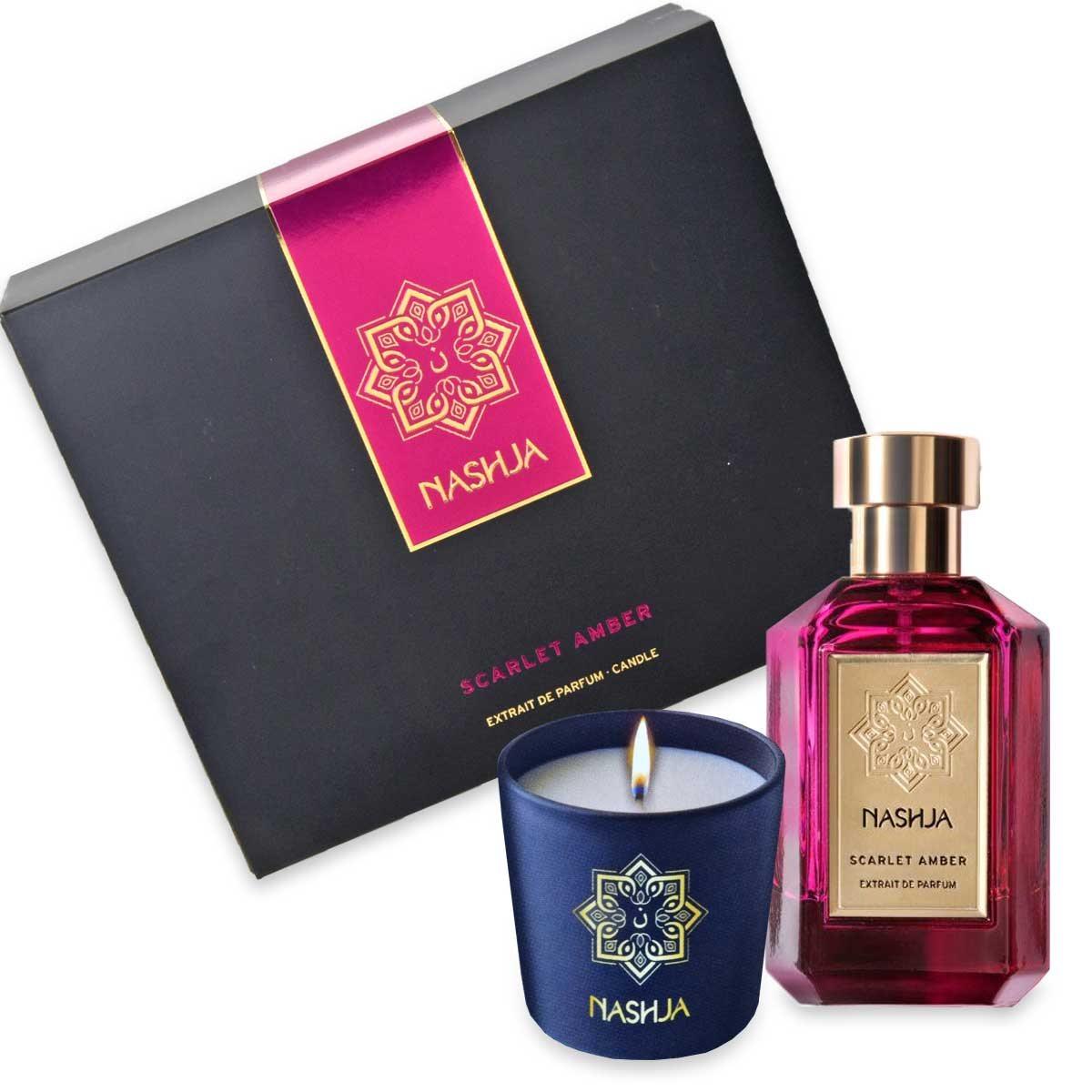 Nashja scarlet amber gift set (edp 100ml+ candela profumata 60gr)