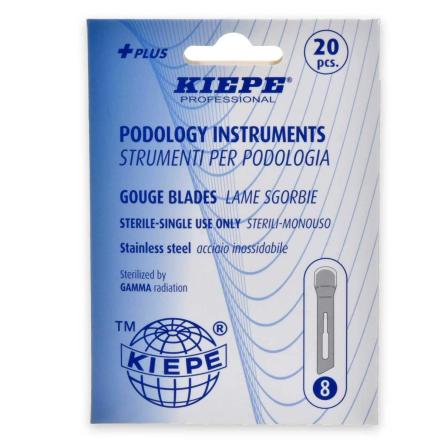 Kiepe lame sgorbie monouso 20 pezzi mis.8