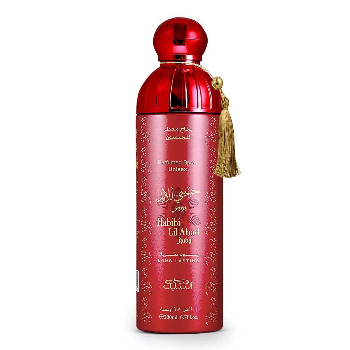 Nabeel habibi lil abad ruby body spray unisex 200 ml