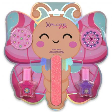 Xplote fun happy butterfly nail polish trio