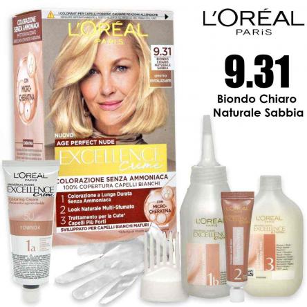 L'oreal excellence creme universal nude senza ammoniaca n° 9.31 biondo chiaro sabbia