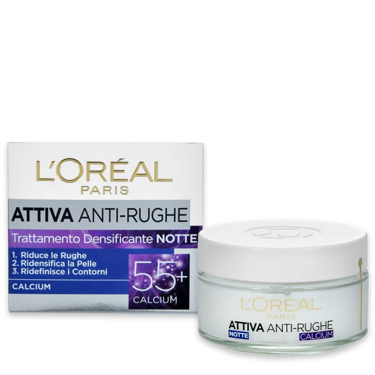 L'oreal  attiva anti-rughe 55+ notte  50 ml