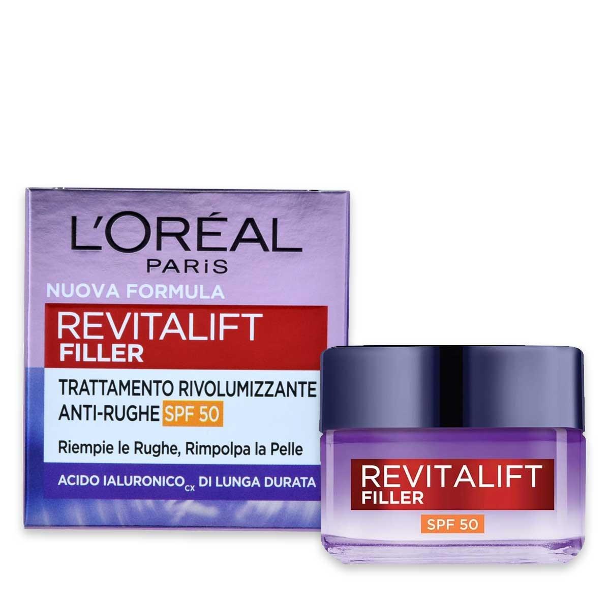 L'oreal revitalift filler trattamento rivoluminizzante anti rughe spf50 50 ml