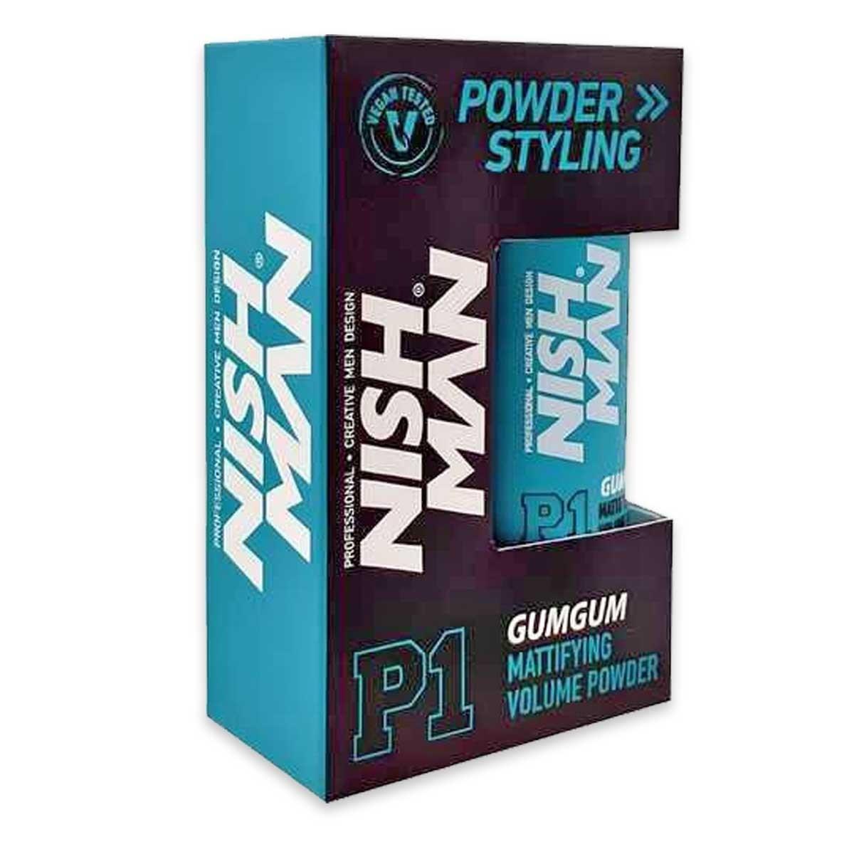 Nishman powder hair styling wax gumgum p1 20 gr