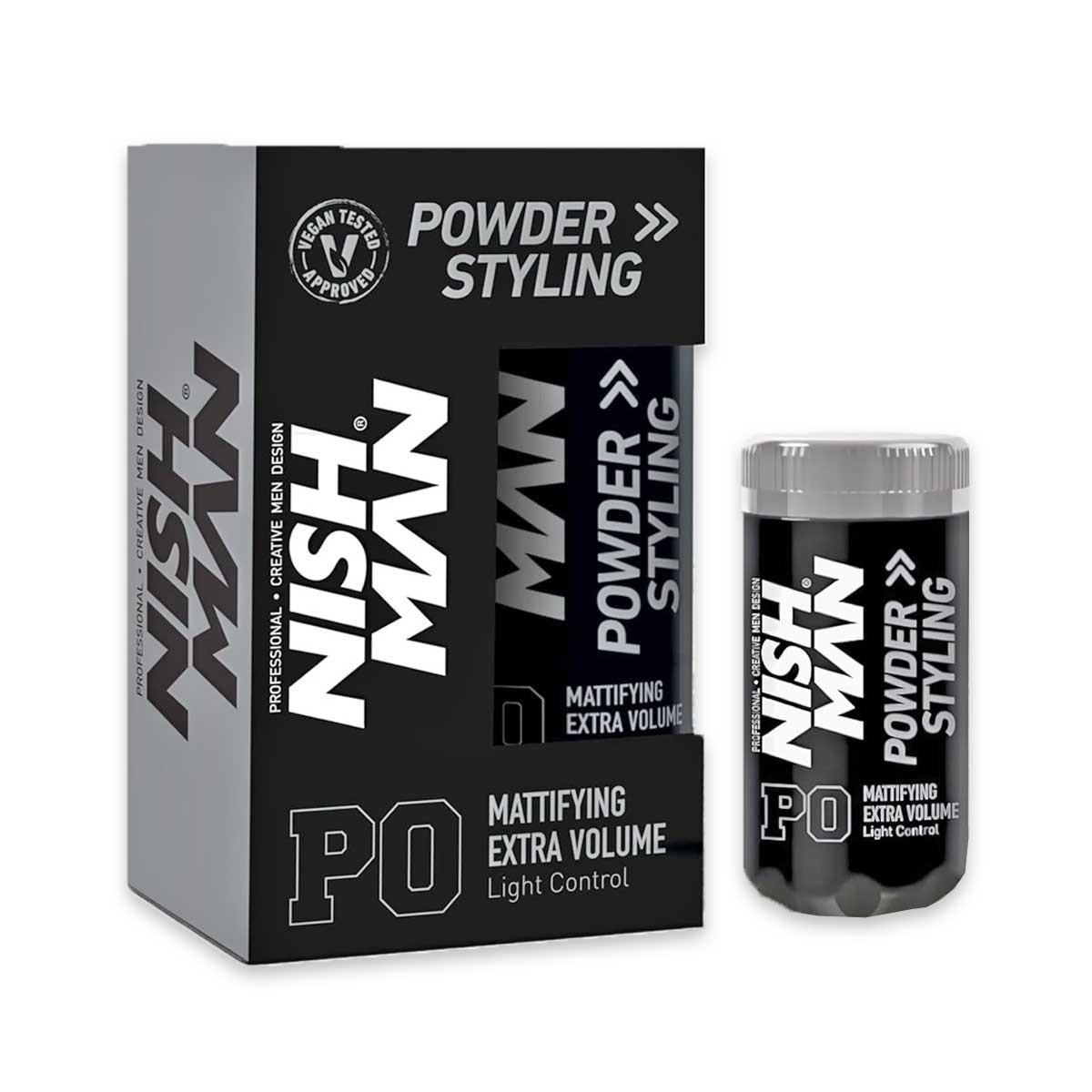 Nishman powder hair styling wax mattifying extra volume light control p0 20 gr