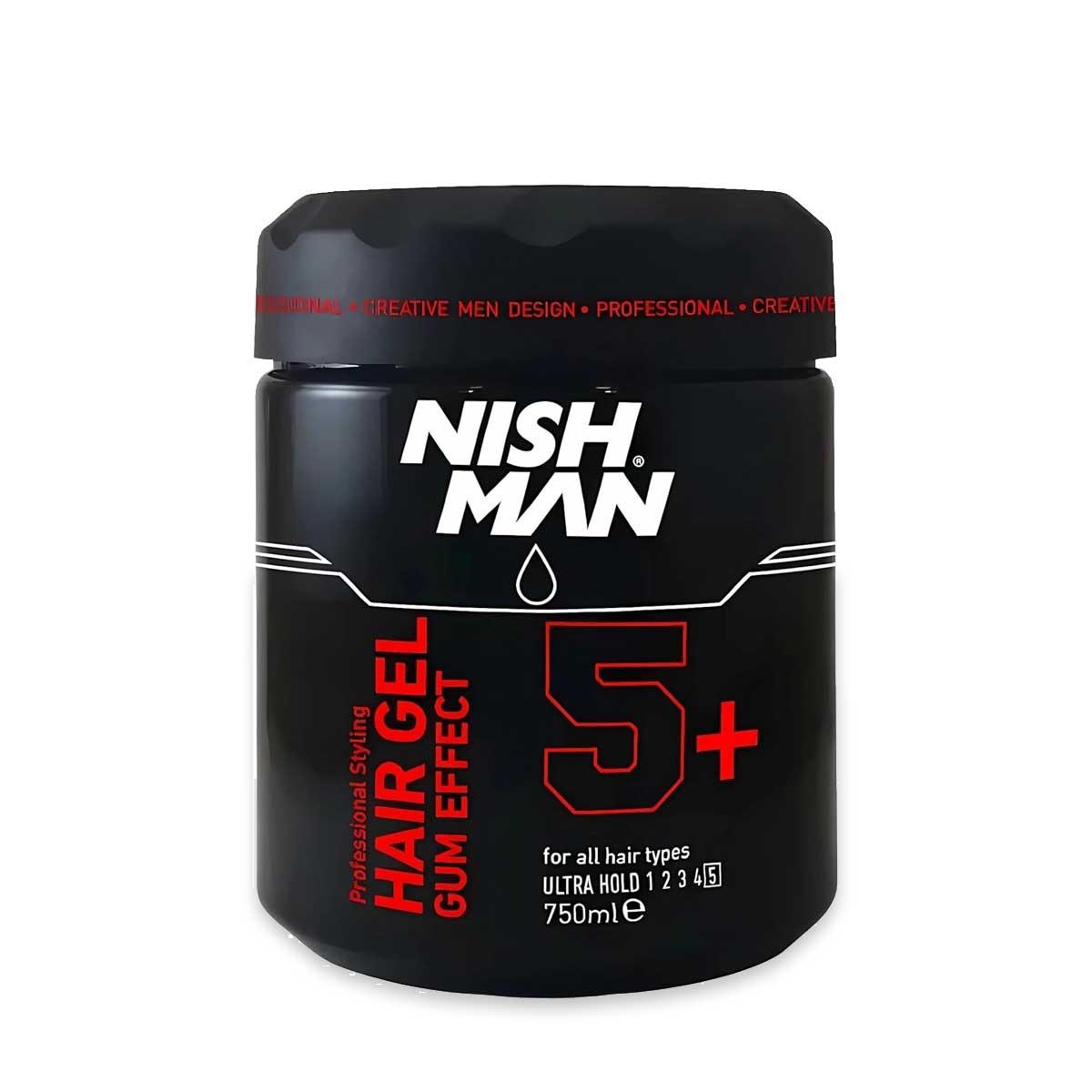 Nishman ultra strong gum effect hair gel 5+ 750 ml