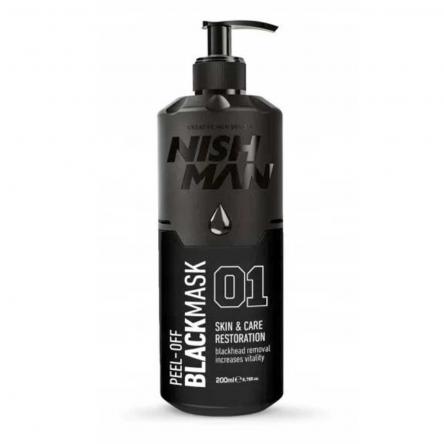 NISHMAN BLACK PEEL-OFF MASK With PUMP 200 ML