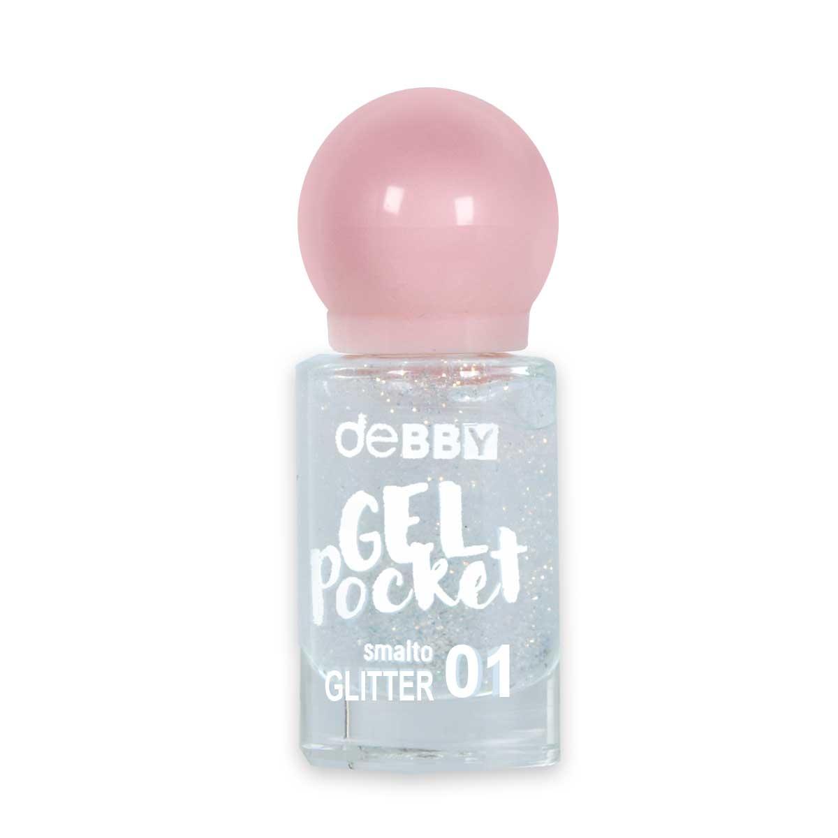 Debby smalto smalto gel pocket  01 glitter silver 4,5 ml