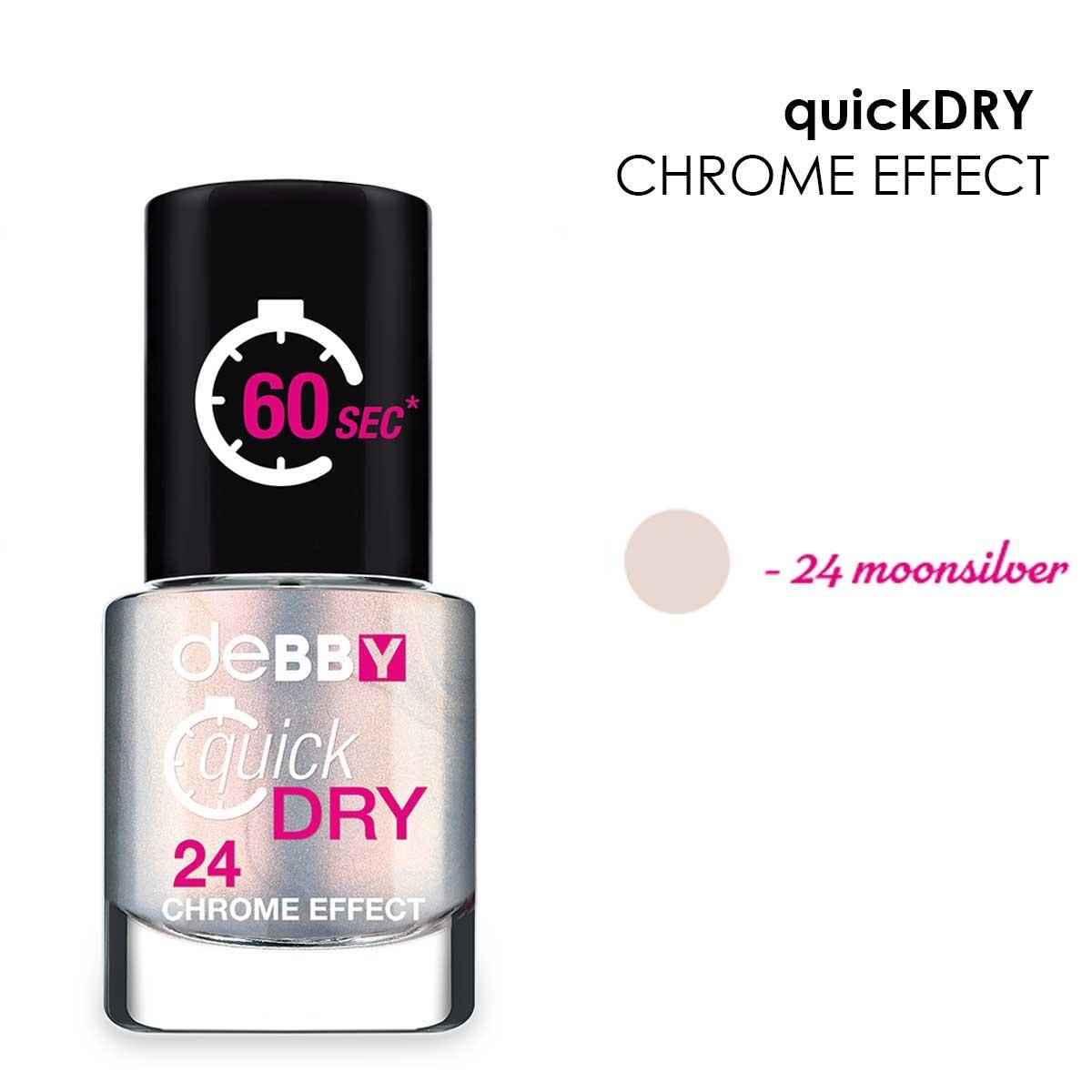 Debby smalto quick dry chrome 24 moonsilver