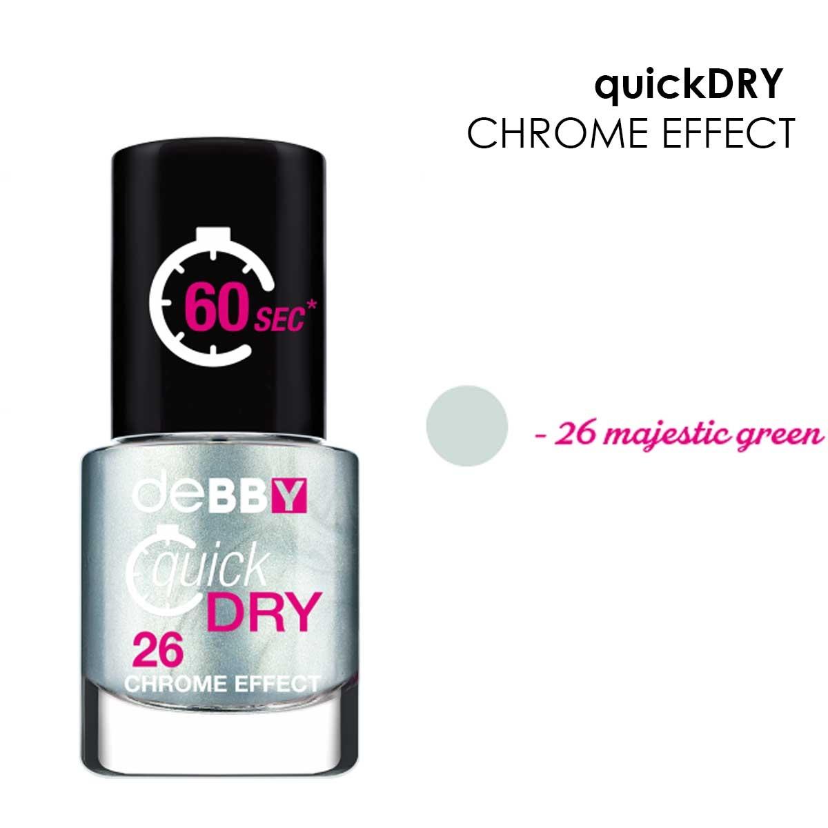 Debby smalto quick dry chrome 26 majestic green