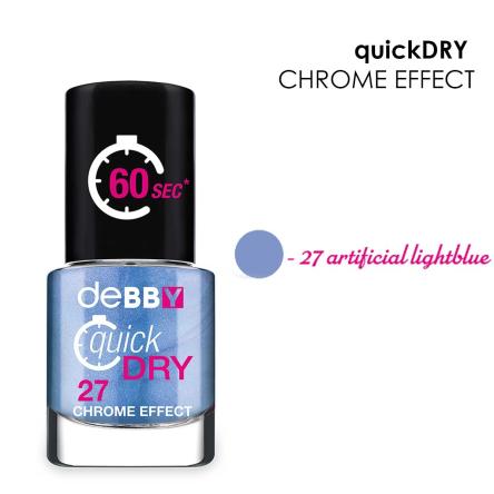 Debby smalto quick dry chrome 27 artificial lightblue