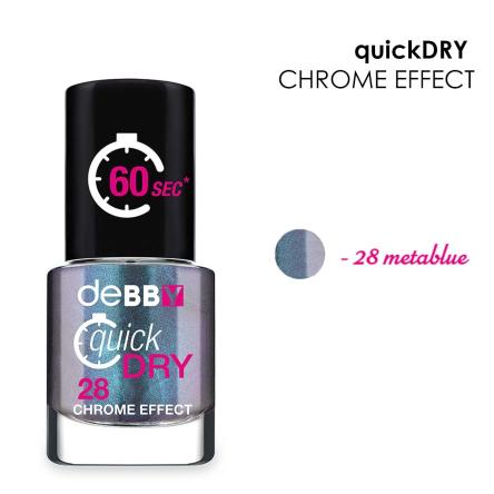Debby smalto quick dry chrome 28 meta blue