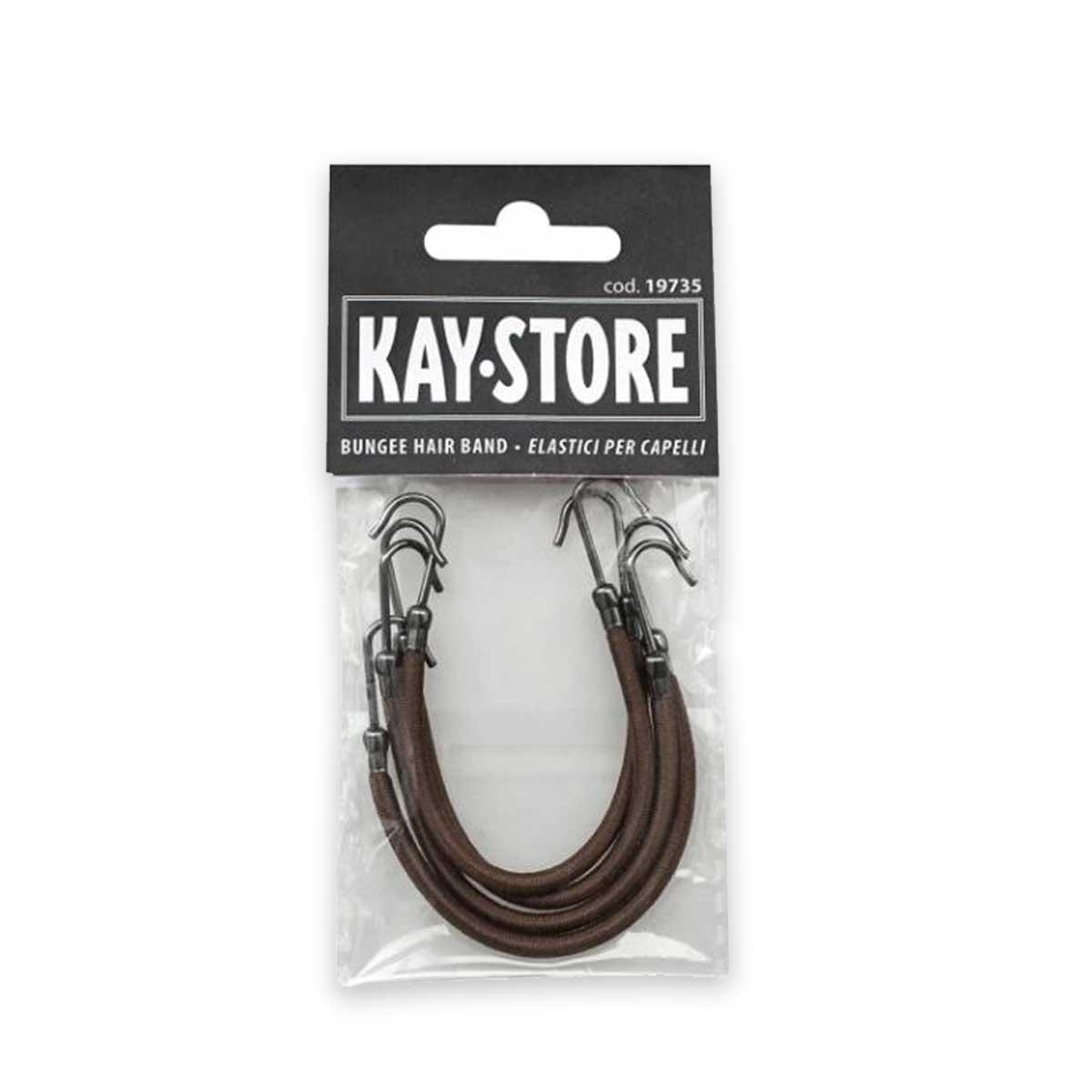 Kepro elastico doppio gancio confezione 4 pz marrone
