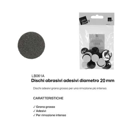 Labor dischi abrasivi adesivi grana grossa diametro 20mm conf. 50 pz