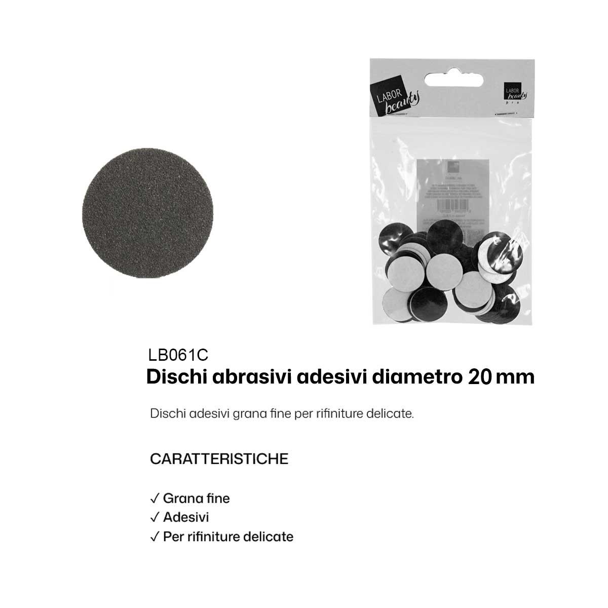 Labor dischi abrasivi adesivi grana fine diametro 20mm conf. 50 pz