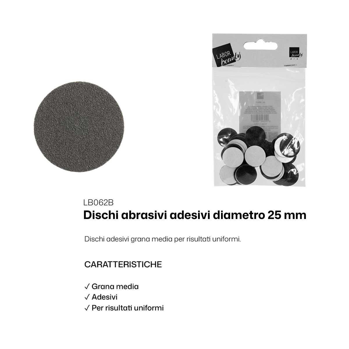 Labor dischi abrasivi adesivi grana media diametro 25mm conf. 50 pz