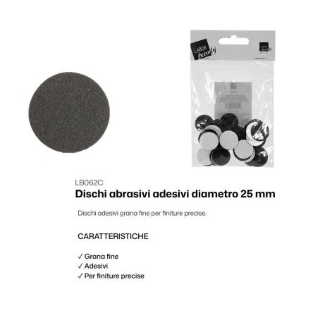 Labor dischi abrasivi adesivi grana fine diametro 25mm conf. 50 pz