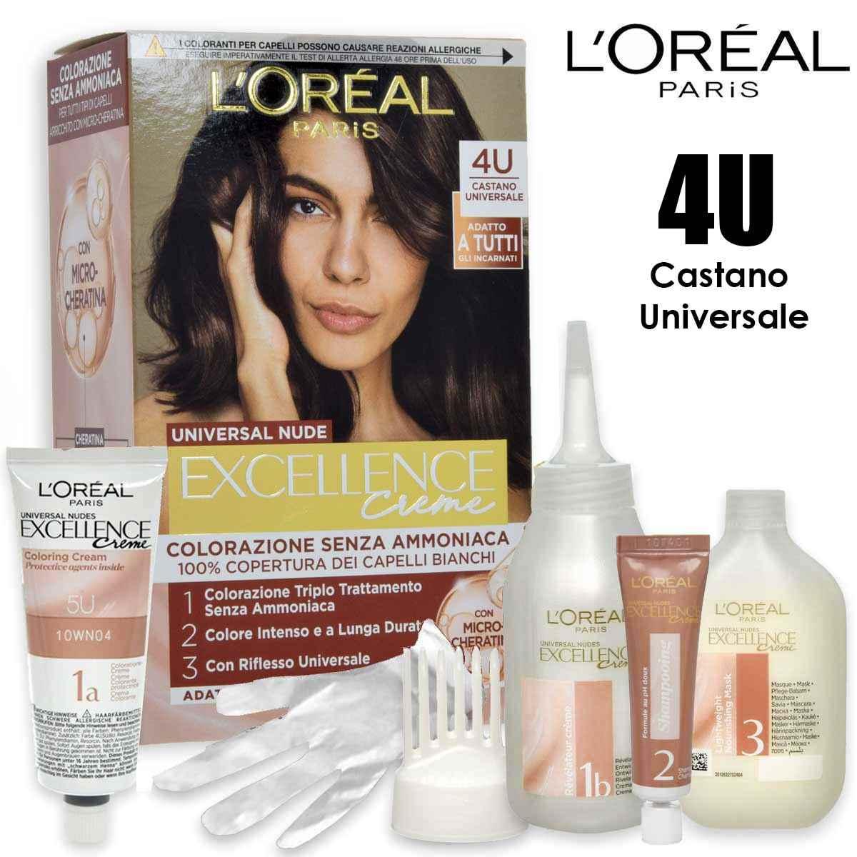 L'oreal excellence nude 4u castano universale