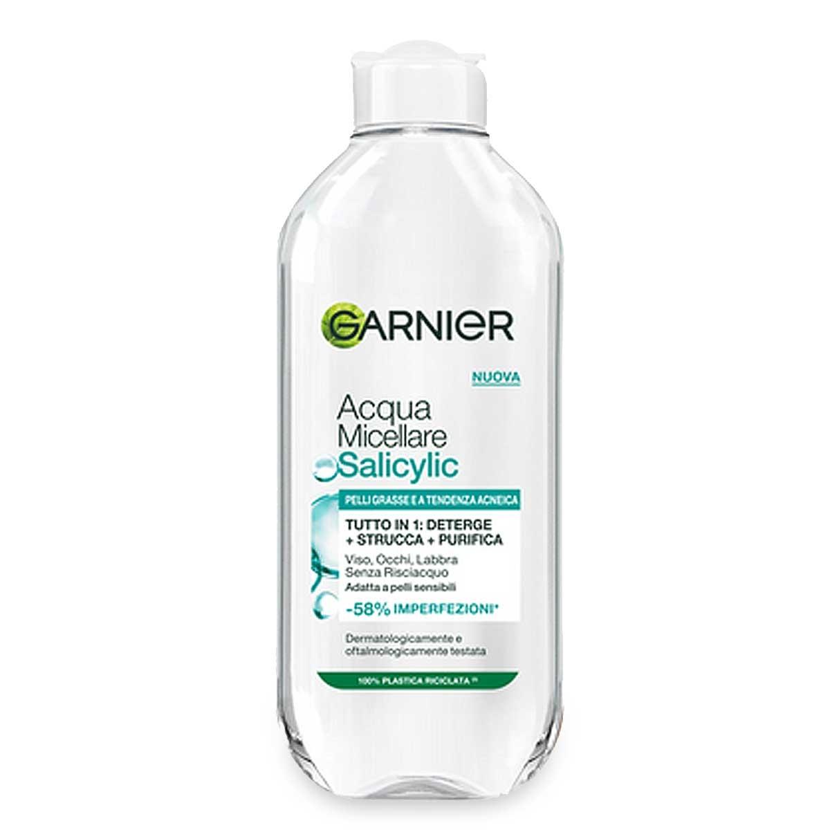 Garnier acqua micellare salicylic pelle grassa e a tendenza acneica 400 ml