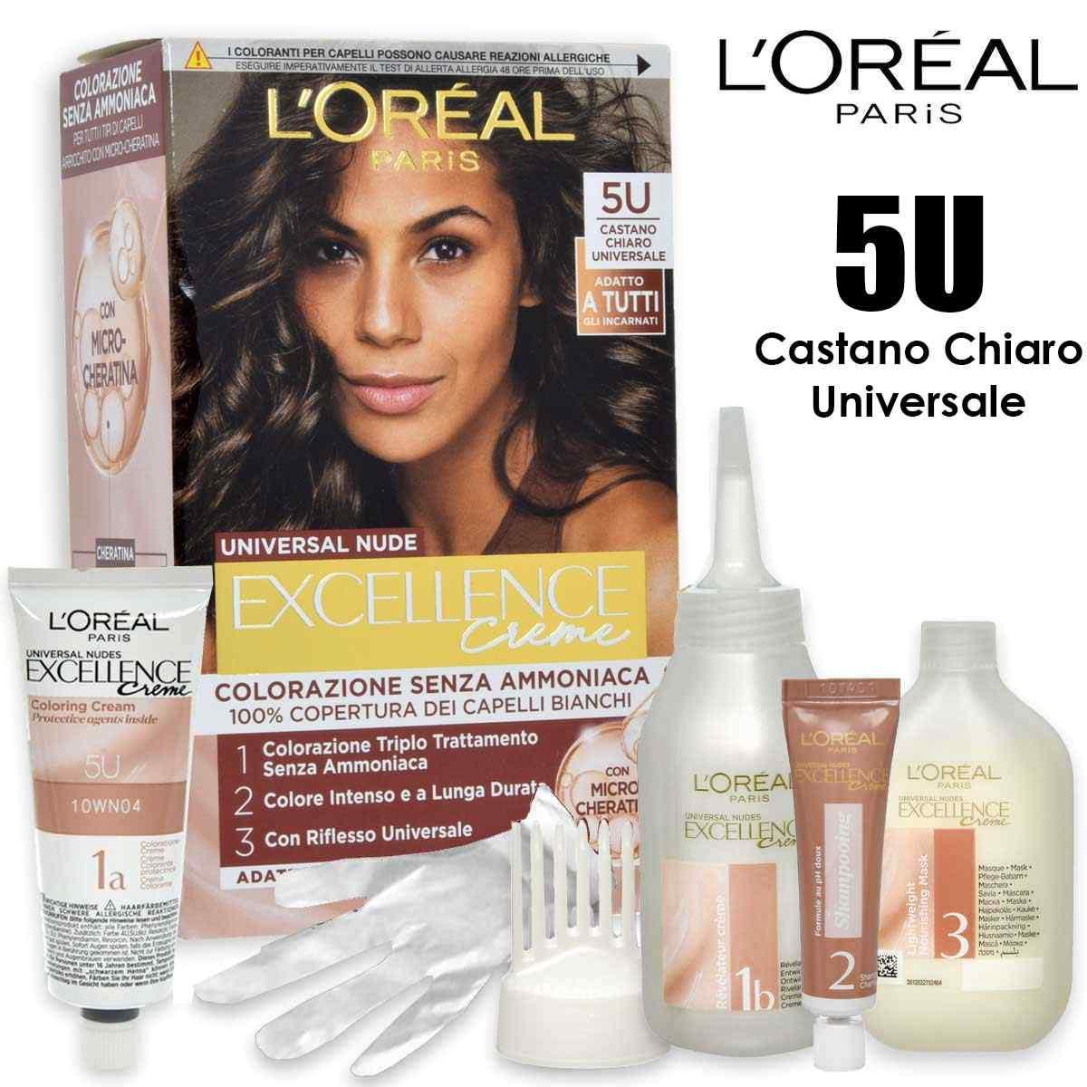 L'oreal colorazione triplo trattamento excellence nude 5u
