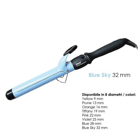 Move colored curling iron 32 mm celeste