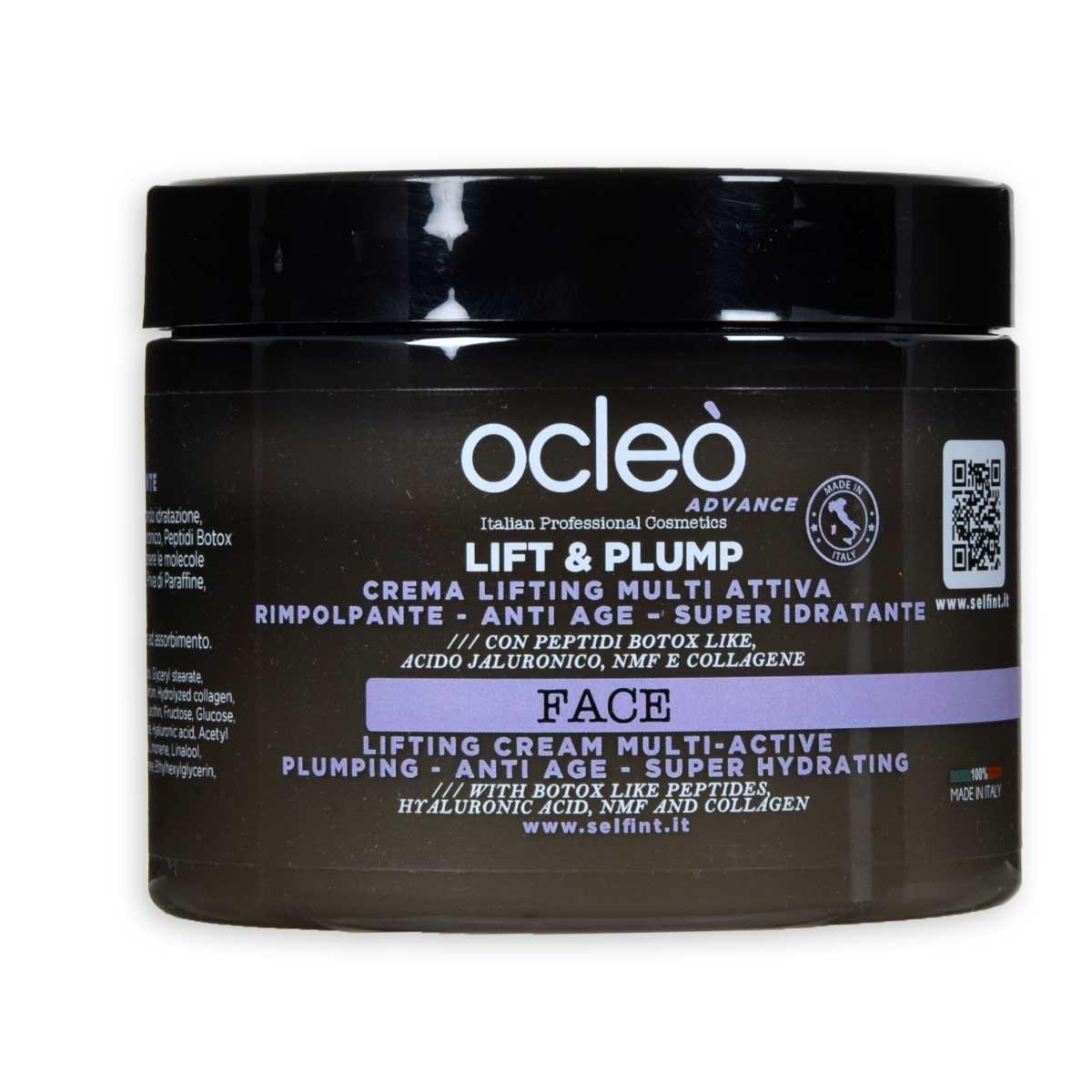 Ocleo  crema lifting multi attiva rimpolpante - anti age - super idratante ml 500