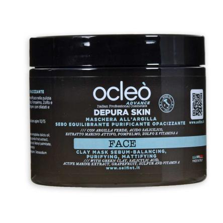Ocleo  maschera all argilla sebo equilibrante purificante opacizzante ml 500