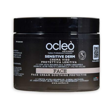 Ocleo  crema viso protettiva lenitiva con filtro solare  ml 500