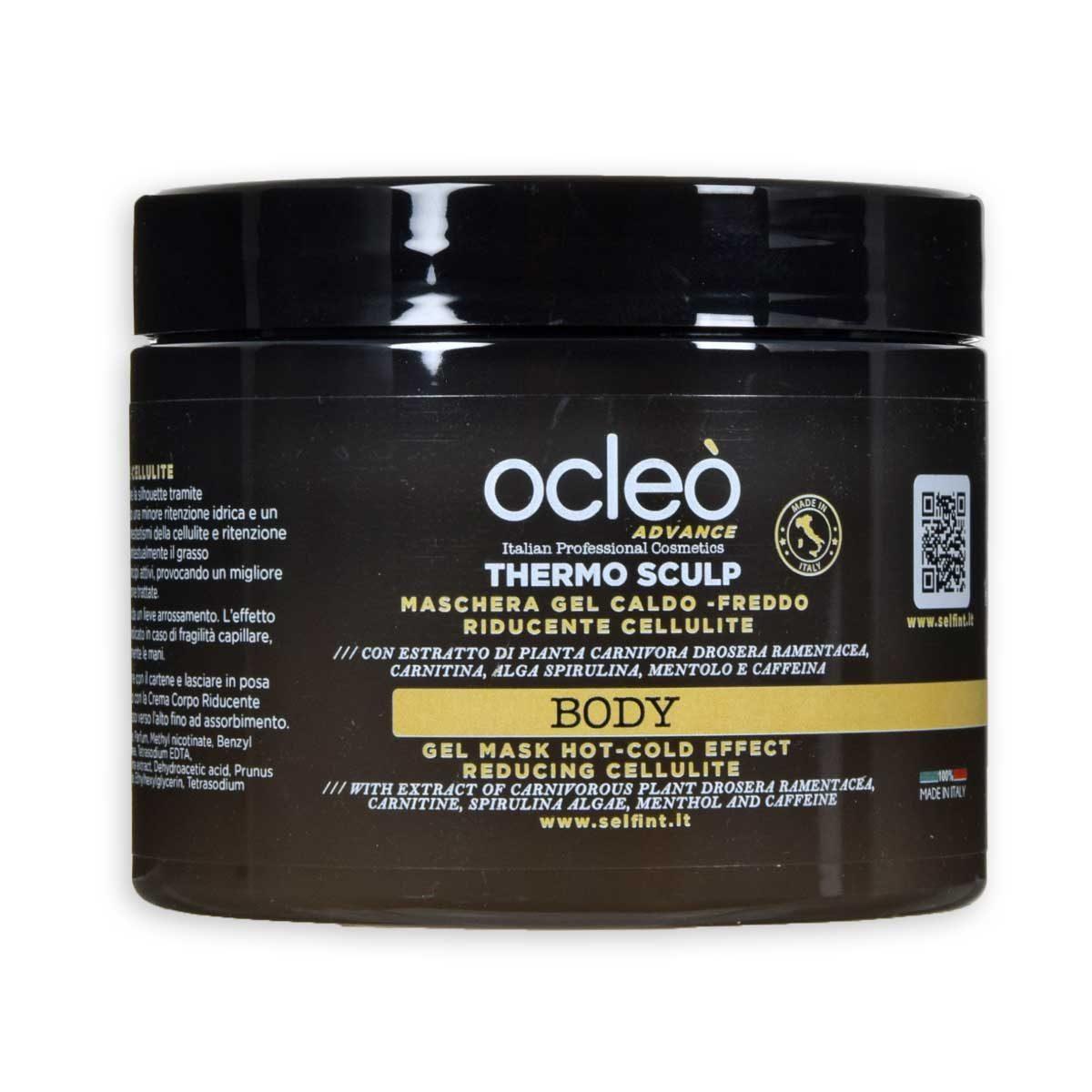 Ocleo  maschera gel caldo - freddo riducente cellulite  ml 500