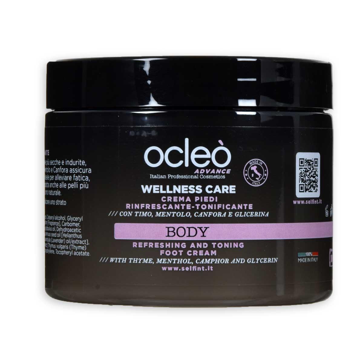 Ocleo  crema piedi rinfrescante e tonificante 500 ml