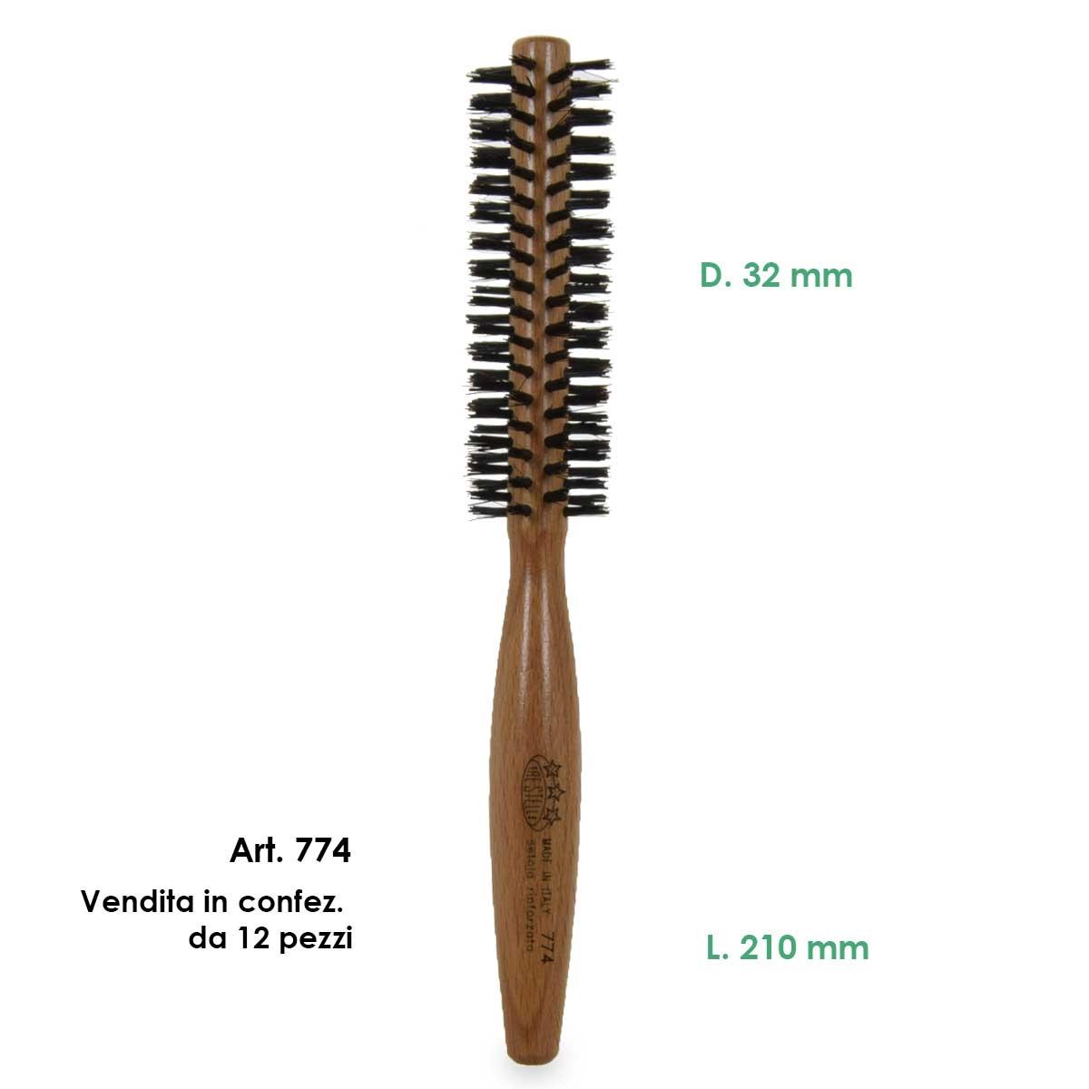 Tre stelle spazzola legno made in italy