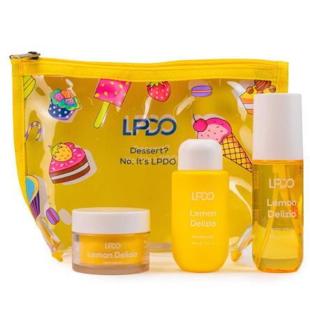Lpdo summer kit body spray 90 ml + body wash 90 ml + body cream 50 ml lemon delizia