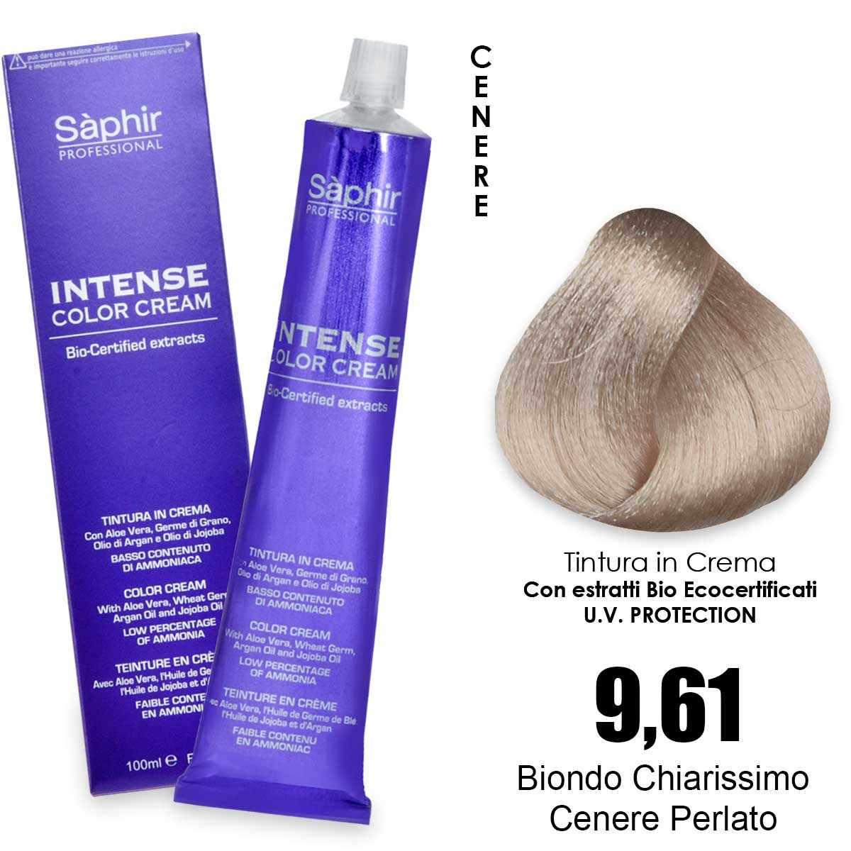Saphir  intense color cream - 9.61  biondo chiarissimo cenre perlato