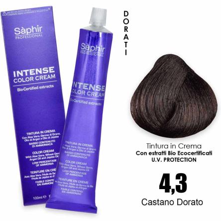 Saphir  intense color cream - 4.3 castano dorato
