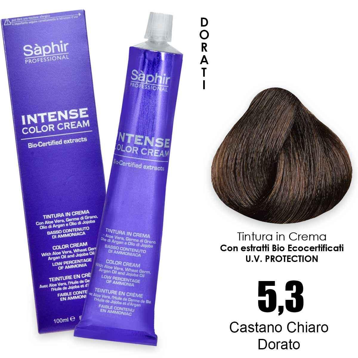 Saphir  intense color cream - 5.3 castano chiaro dorato