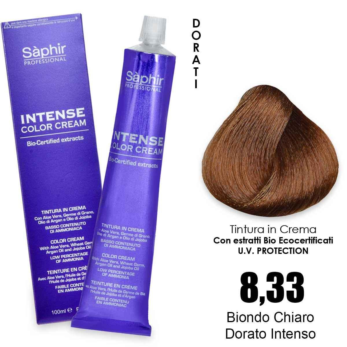 Saphir  intense color cream - 8.33 biondo chiaro dorato intenso
