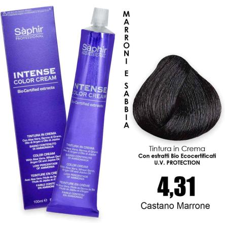 Saphir  intense color cream - 4.31 castano marrone