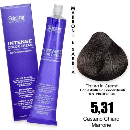 Saphir  intense color cream - 5.31 castano chiaro marrone