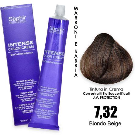 Saphir  intense color cream - 7.32 biondo beige