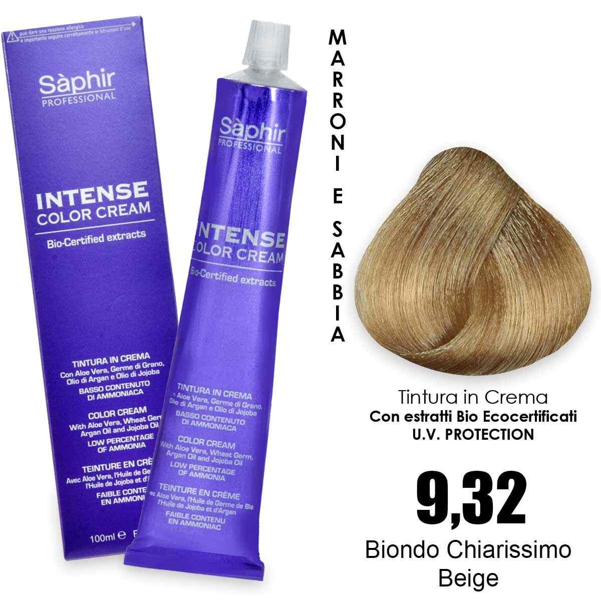 Saphir  intense color cream - 9.32 biondo chiarissimo beige