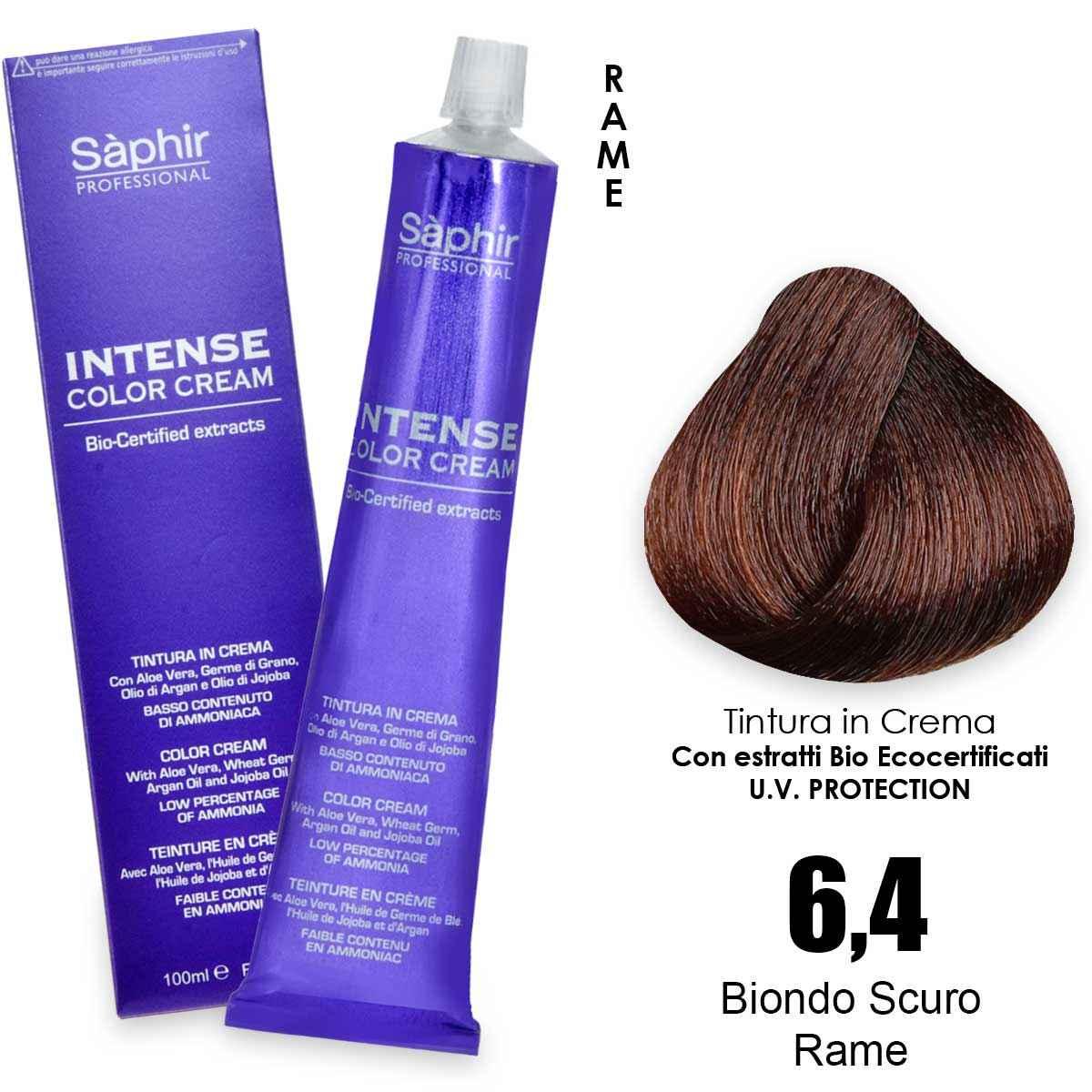 Saphir  intense color cream - 6.4 biondo scuro rame