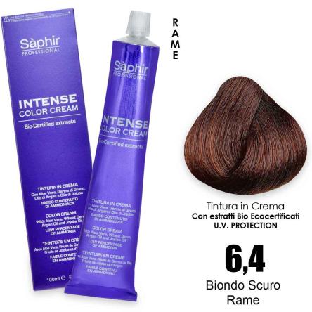 Saphir  intense color cream - 6.4 biondo scuro rame