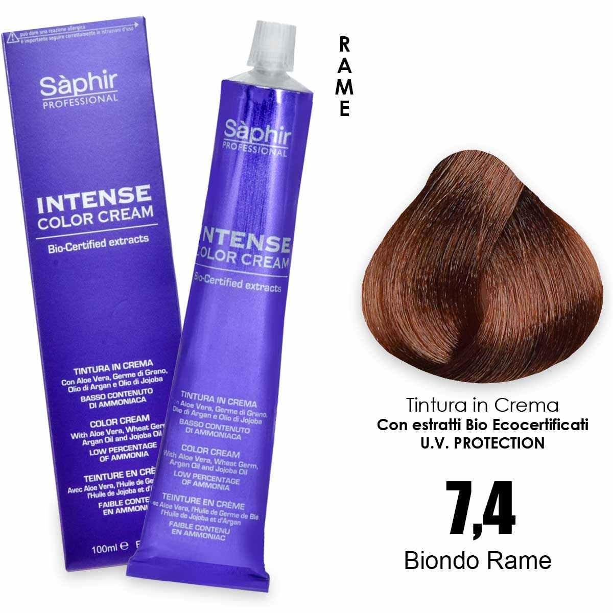 Saphir  intense color cream - 7.4  biondo rame