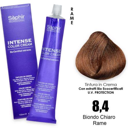 Saphir  intense color cream - 8.4 biondo chiaro rame