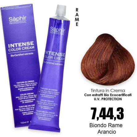 Saphir  intense color cream - 7.44.3  biondo rame arancio